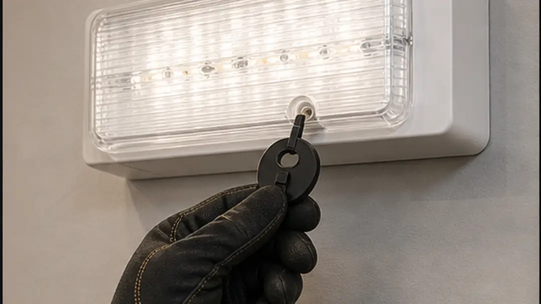 Illustrative emergency lighting installation work in Laurencekirk